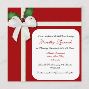 Holiday Custom Bridal Shower Invitation