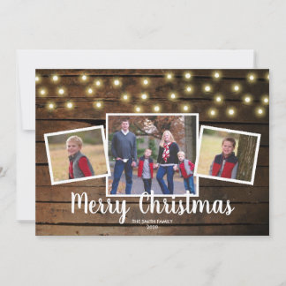 Holiday Customised Photo Card Western Lights
