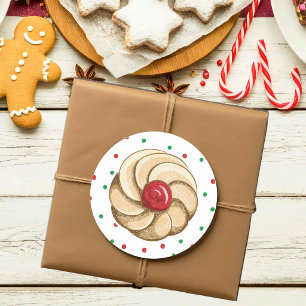 Holiday Cute Italian Cookies Classic Round Sticker