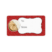 Holiday Cute Italian Cookies Gift Tag Stickers
