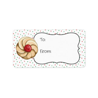 Holiday Cute Italian Cookies Gift Tag Stickers