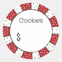 Holiday Cute Italian Cookies Price Tag Sticker