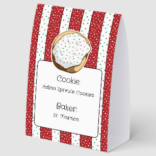 Holiday Cute Italian Cookies Table Tent