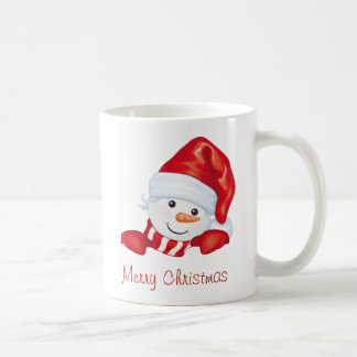 Holiday Cute Snowman Merry Christmas Coffee Mug