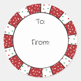Holiday Cute Sugar & Sprinkles Gift Tag Sticker