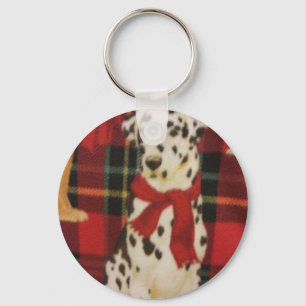 Holiday Dalmatian Key Ring