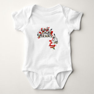 Holiday Dalmatian Pups Baby Bodysuit