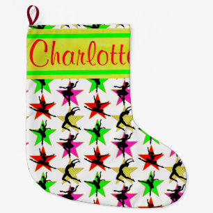 HOLIDAY DANCER PERSONALIZED CHRISTMAS STOCKING