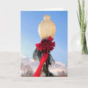 Holiday Decorated Lamp Post Card