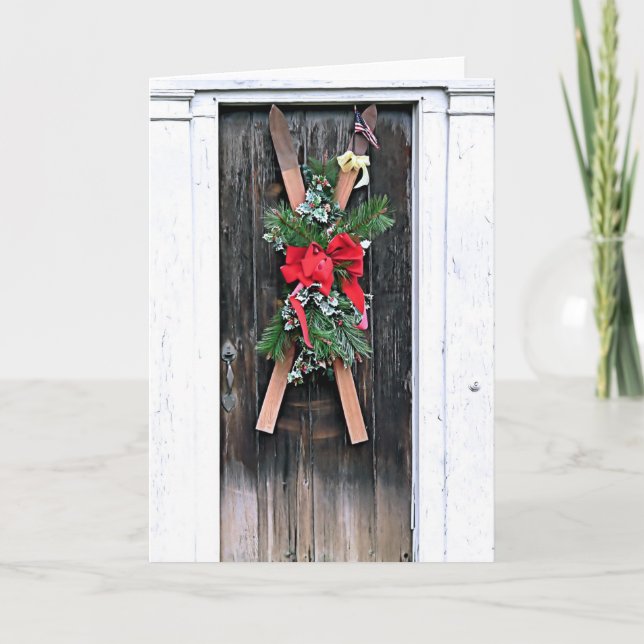 Holiday Decorated Skis (Front)