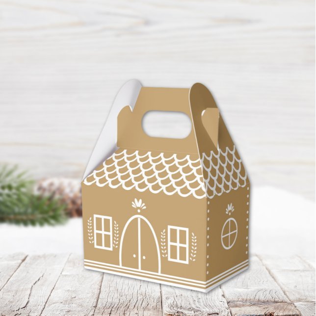 Holiday Decorative Icing Gingerbread Cookie  Favour Box (Gingerbread Christmas Holiday  Gift Boxes Decorations)