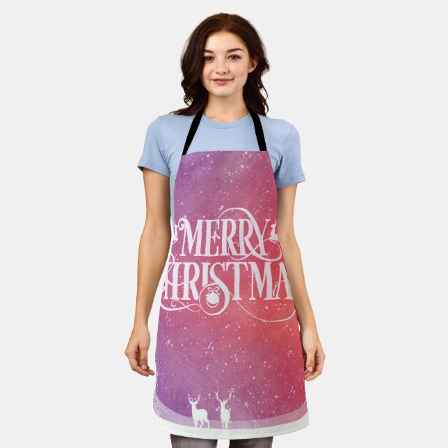 Holiday Deer Landscape Apron (Worn)