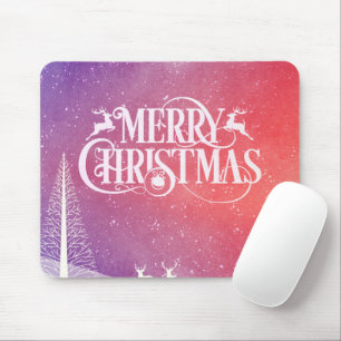 Holiday Deer Landscape Mouse Pad
