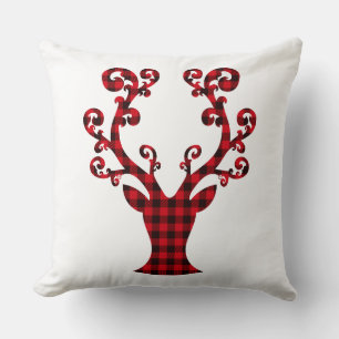 Holiday Deer Throw Pillow