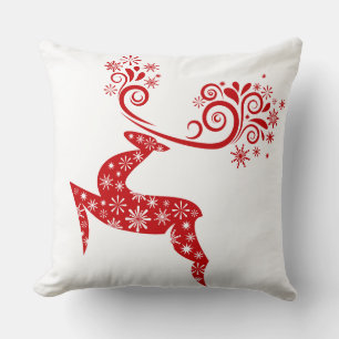 Holiday Deer Throw Pillow