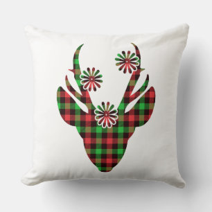 Holiday Deer Throw Pillow