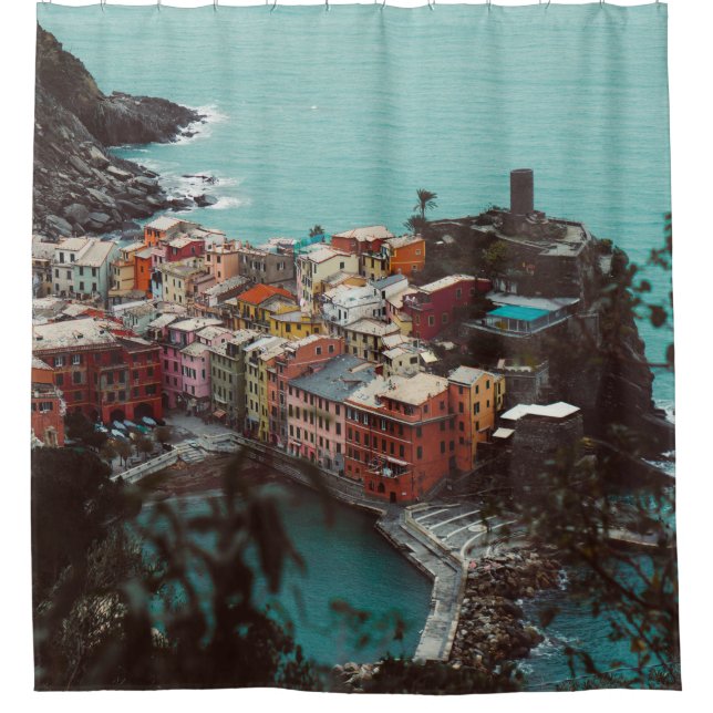 Holiday destination shower curtain (Front)