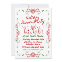 Holiday Dinner Party Invitation
