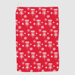 Holiday Disc Golf Towel - Red & White