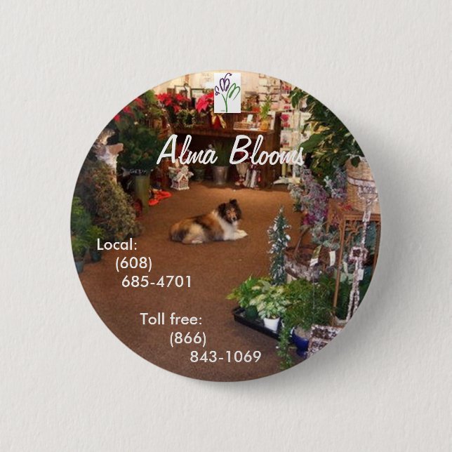 Holiday Dog 6 Cm Round Badge (Front)