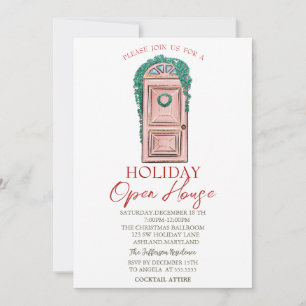 Holiday Door Open House Invitation