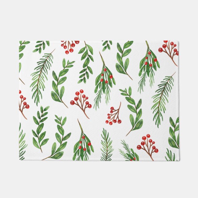 Holiday Doormat-Winter Berries Doormat (Front)