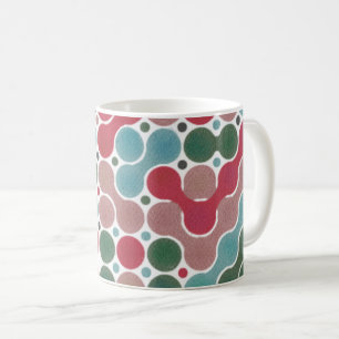 holiday dot blob geometric art coffee mug