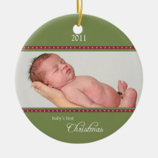 Holiday Dots Ornament green/wine