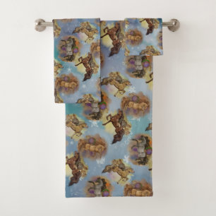 Holiday Dreamcatcher Western Horses Pattern Bath Towel Set