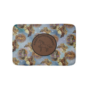 Holiday Dreamcatcher Western Horses Patterned Bath Mat