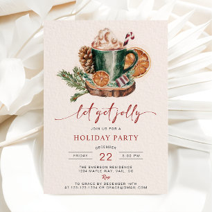 Holiday Drink Christmas Party Invitations