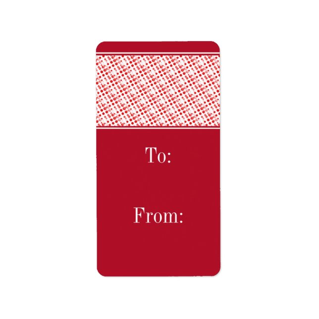Holiday Effervescence Gift Tag Labels, Red (Front)