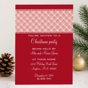 Holiday Effervescence Party Invitation, Red Invitation
