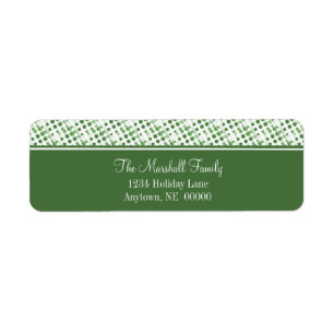 Holiday Effervescence Return Address Labels, Green Label