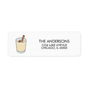 Holiday Eggnog Return Address Label