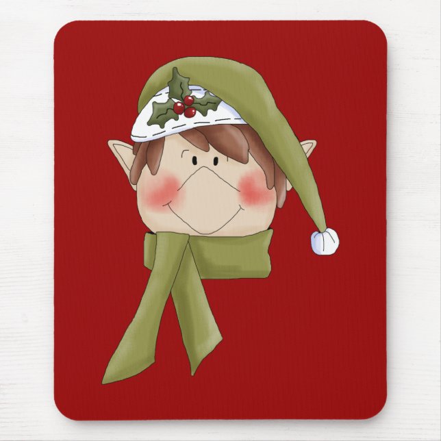Holiday Elf T-shirts and Gifts Mouse Pad (Front)
