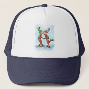 Holiday Elves Kissing Trucker Hat