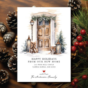 Holiday Entrance New Home Moving Announcement