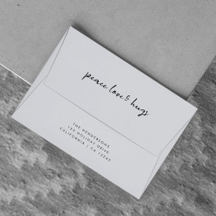 Holiday Envelope Christmas Peace Love and Hugs