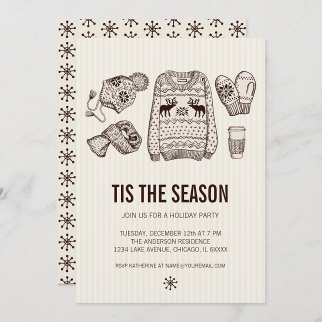 Holiday Essentials Holiday Party Invitation (Front/Back)