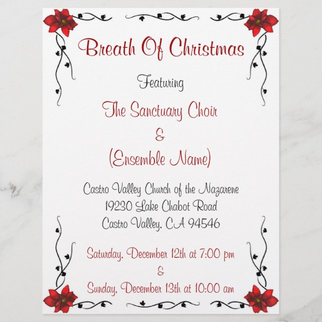 Holiday Event Flyer (Front)