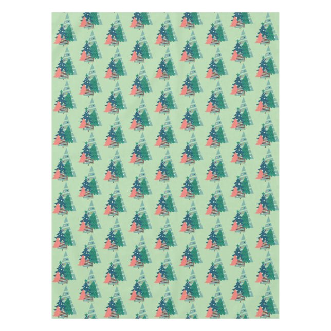 Holiday Evergreens Design Tablecloth (Front)