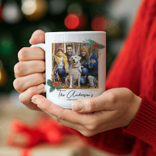 Holiday family Custom Christmas photo gift Coffee Mug