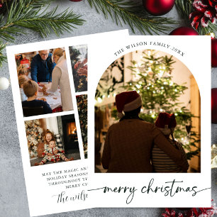 Holiday family Merry Christmas Greeting card