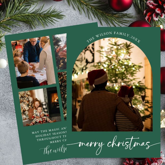 Holiday family Merry Christmas Greeting card (Creator Uploaded)