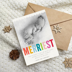 HOLIDAY FAMILY PHOTO merriest bold bright colourfu