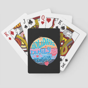Holiday Family Reunion Summer BBQ Retro Sunset Des Playing Cards