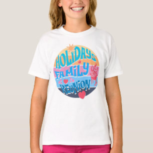 Holiday Family Reunion Summer BBQ Retro Sunset Des T-Shirt
