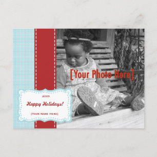 Holiday Fancy Polka Dot Photo Card