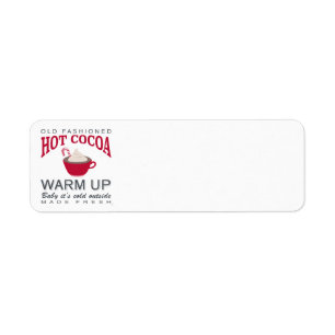 holiday farmhouse hot cocoa return address label